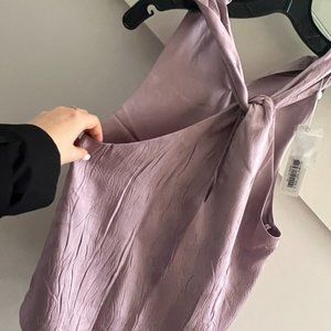 Jonathan Simkhai Katana Twist Front Halter Top Rose Size Small